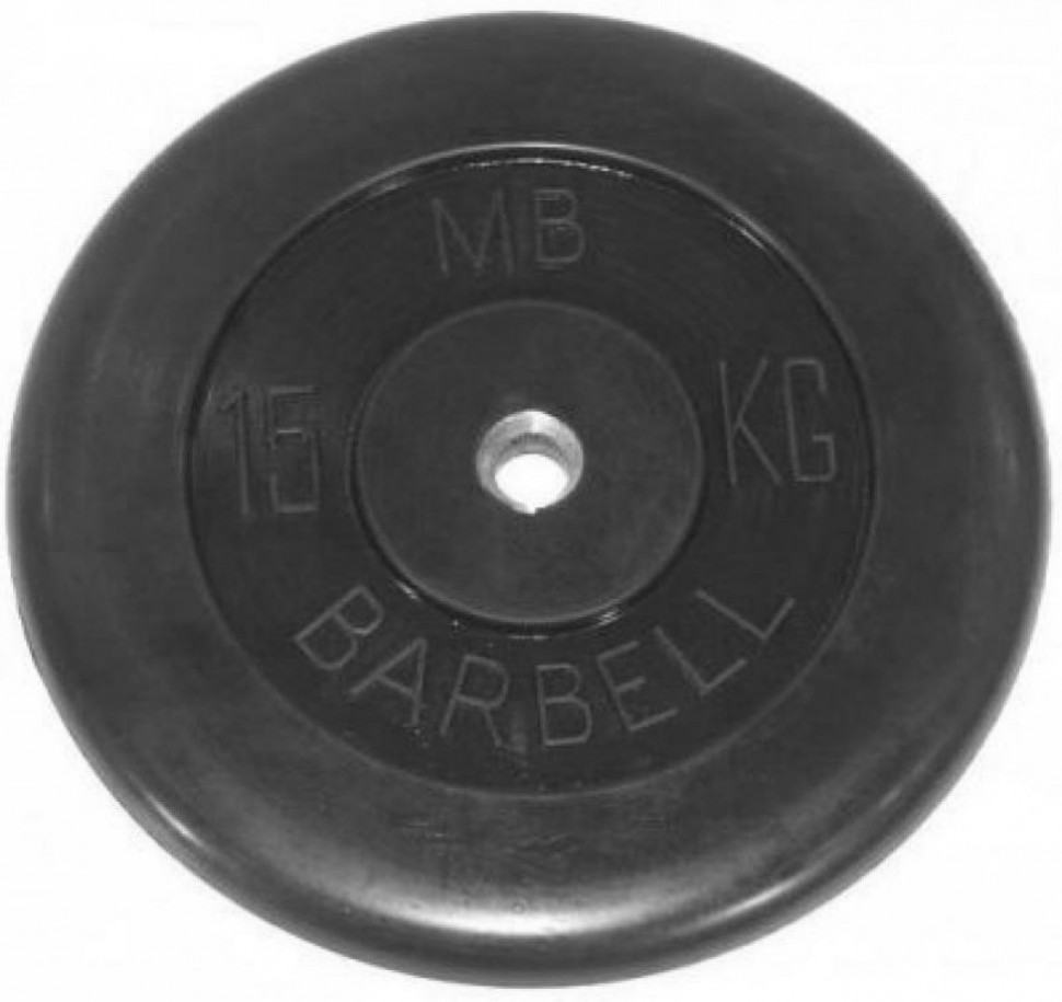 Диск обрезиненный MB-PltB51-15 кг, 51 мм