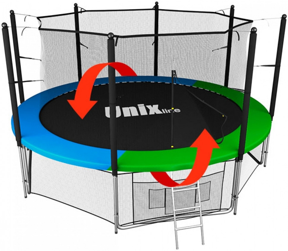 Батут Unix line Classic с внутренней сеткой 14 футов - 430 см (двухцветный) (TRUCL14IN)